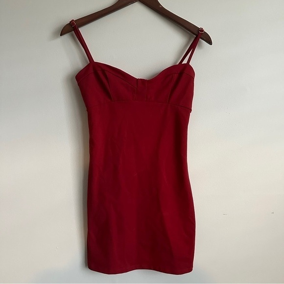 NWT Free People Probably Should Mini Dress in Holly Berry Red - Size Small - Picture 11 of 14